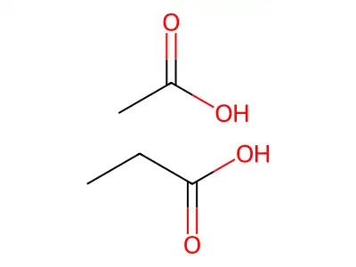 Acetic acid with propanoic acid structure