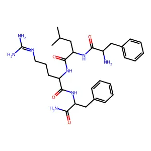 Phenylalanyl-leucyl-arginyl phenylalaninamide structure
