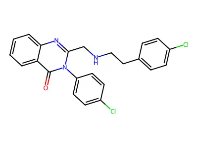 4(3H)-Quinazolinone, 2-((p-chlorophenethylamino)methyl)-3-(p-chlorophenyl)- structure