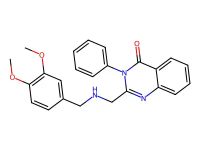 4(3H)-Quinazolinone, 2-((3,4-dimethoxybenzylamino)methyl)-3-phenyl- structure