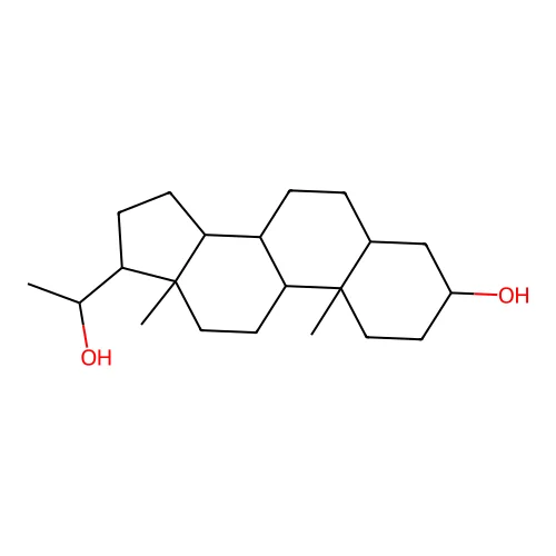 Pregnane-3,20-diol structure