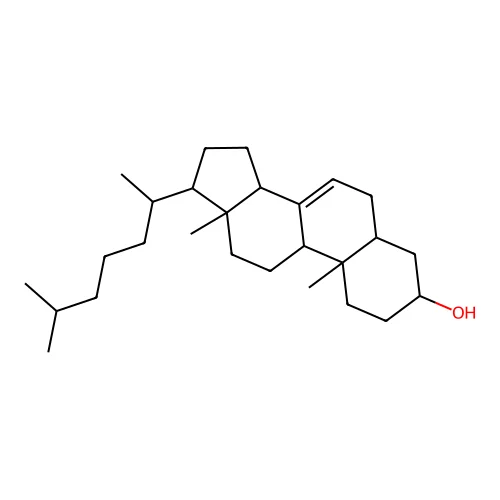 Cholest-7-en-3-ol structure