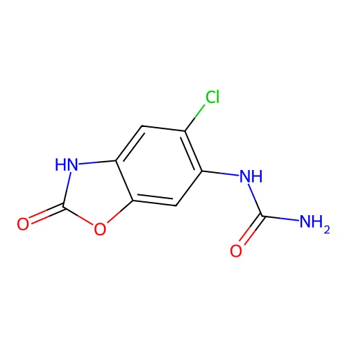 Urea, (5-chloro-2,3-dihydro-2-oxo-6-benzoxazolyl)- structure