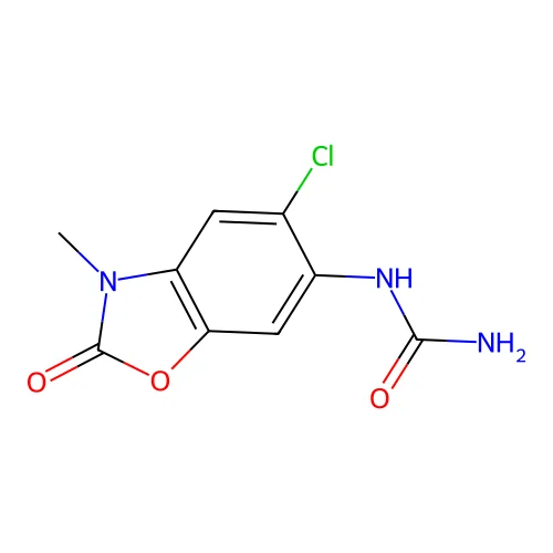 Urea, (5-chloro-2,3-dihydro-3-methyl-2-oxo-6-benzoxazolyl)- structure