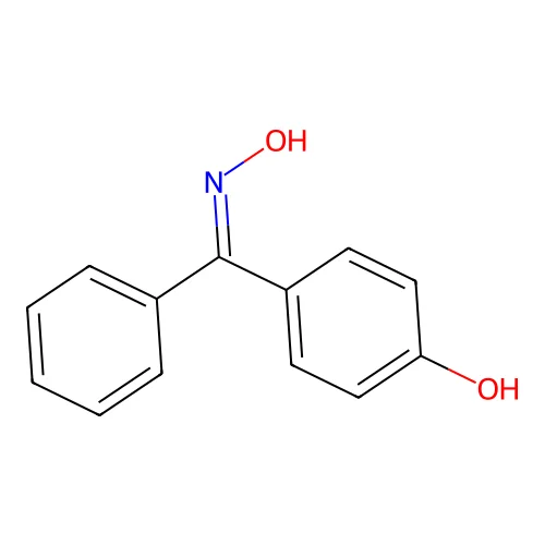 4-Hydroxybenzophenone oxime structure
