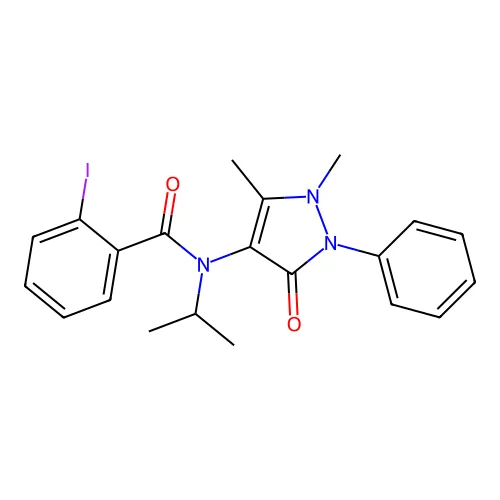 Benzamide, N-antipyrinyl-o-iodo-N-isopropyl- structure