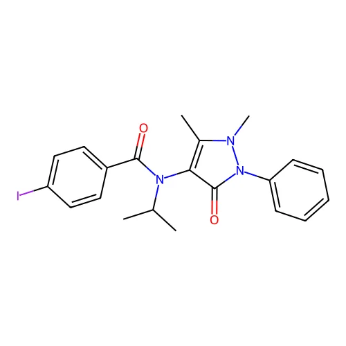 Benzamide, N-antipyrinyl-p-iodo-N-isopropyl- structure