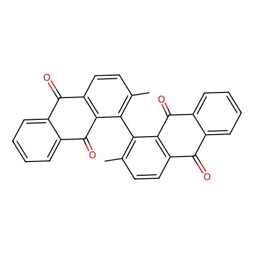 2,2'-Dimethyl-1,1'-bianthraquinone structure