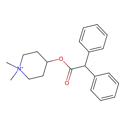 4-((2,2-Diphenylacetyl)oxy)-1,1-dimethylpiperidinium structure