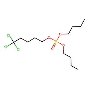 Phosphoric acid, dibutyl 5,5,5-trichloropentyl ester structure