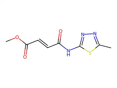 Methyl 4-[(5-methyl-1,3,4-thiadiazol-2-yl)amino]-4-oxobut-2-enoate structure
