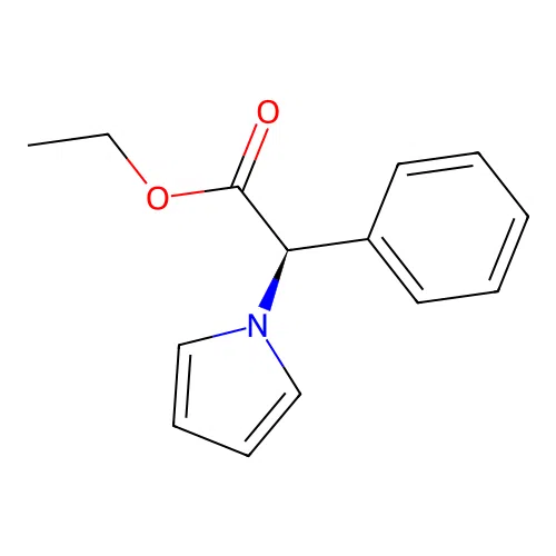 (R)-Ethyl 2-phenyl-2-(1H-pyrrol-1-yl)acetate structure