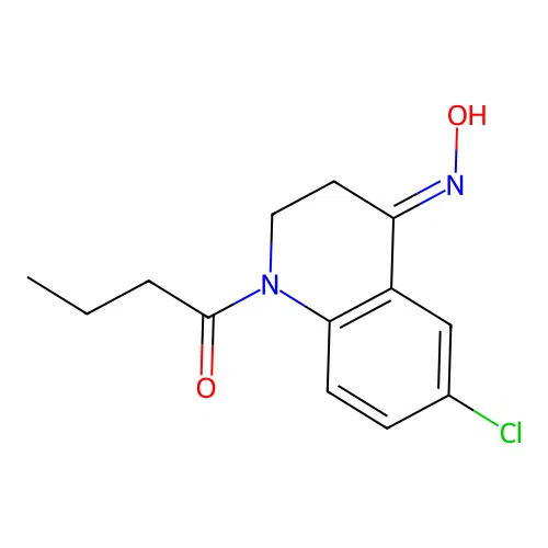1-(6-Chloro-4-hydroxyimino-2,3-dihydroquinolin-1-yl)butan-1-one structure