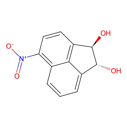cis-1,2-Dihydroxy-5-nitroacenaphthene structure