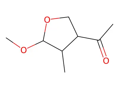 3,6-Anhydro-1,4-dideoxy-4-methyl-5-O-methylhex-2-ulose structure