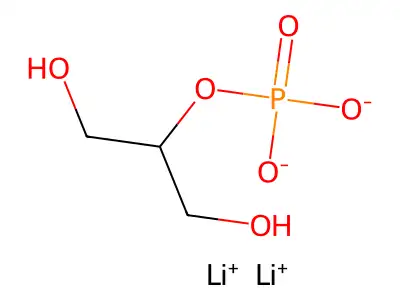 Dilithium 1,3-dihydroxypropan-2-yl phosphate structure