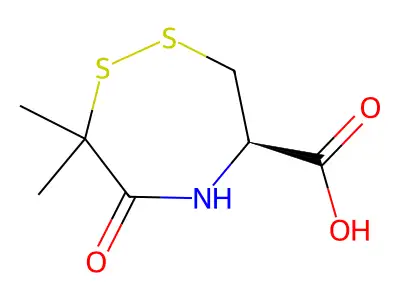 6-Hydroxy-7,7-dimethyl-4,7-dihydro-3H-1,2,5-dithiazepine-4-carboxylic acid structure