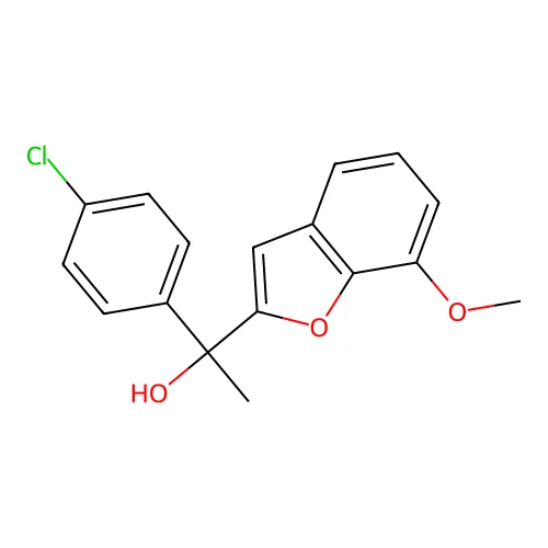 1-(4-Chlorophenyl)-1-(7-methoxy-1-benzofuran-2-yl)ethan-1-ol structure