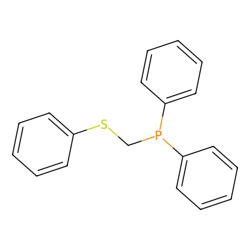 Phosphine, diphenyl[(phenylthio)methyl]- structure