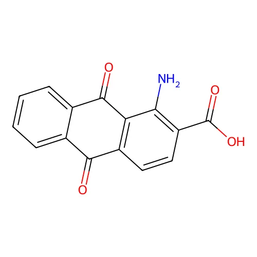 2-Anthracenecarboxylic acid, 1-amino-9,10-dihydro-9,10-dioxo- structure