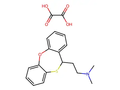 N,N-Dimethyl-11H-dibenz(b,f)-1,4-oxathiepin-11-ethanamine oxalate structure