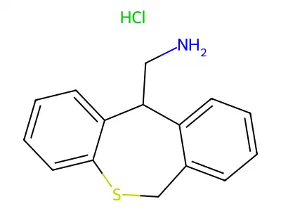 6,11-Dihydrobenzo[c][1]benzothiepin-11-ylmethylazanium chloride structure