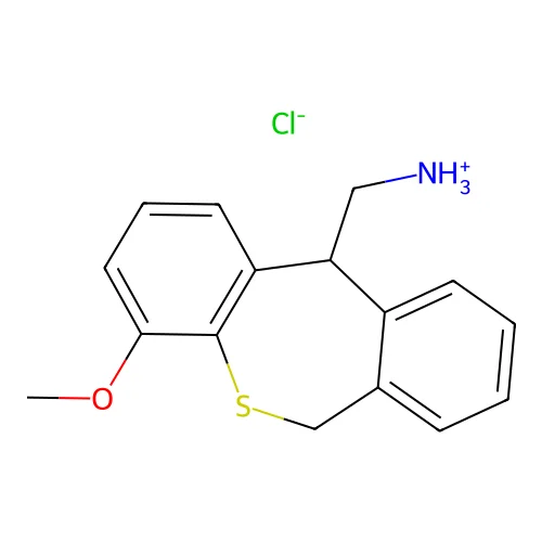 Dibenzo(b,e)thiepin-11-methanamine, 6,11-dihydro-4-methoxy-, hydrochloride structure