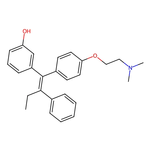 3-(1-{4-[2-(Dimethylamino)ethoxy]phenyl}-2-phenylbut-1-en-1-yl)phenol structure