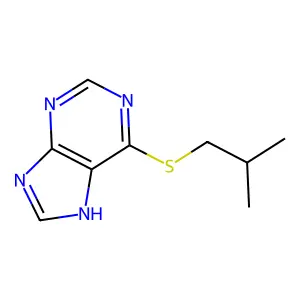 Purine, 6-(isobutylthio)- structure
