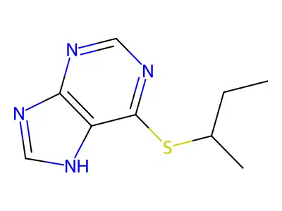 Purine, 6-(sec-butylthio)- structure