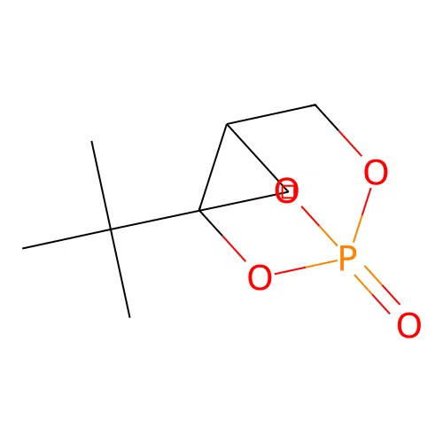 2,6,7-Trioxa-1-phosphabicyclo(2.2.2)octane, 3-(1,1-dimethylethyl)-, 1-oxide structure
