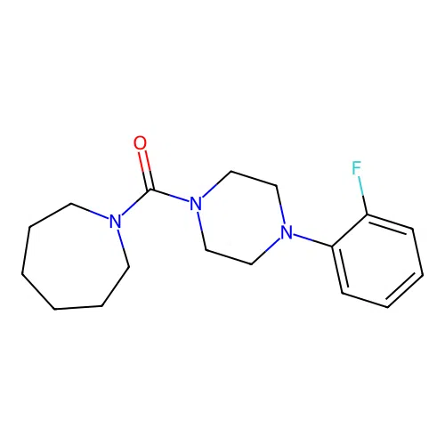 1-[4-(2-Fluorophenyl)piperazine-1-carbonyl]azepane structure