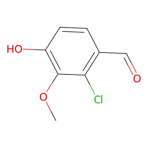 2-Chloro-4-hydroxy-3-methoxybenzaldehyde structure