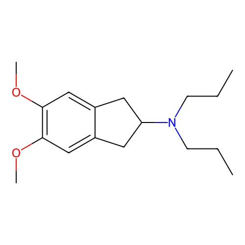1H-Inden-2-amine, 2,3-dihydro-5,6-dimethoxy-N,N-dipropyl- structure