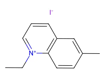 Quinolinium, 1-ethyl-6-methyl-, iodide (1:1) structure