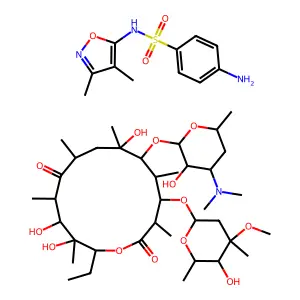 Erythromycin/sulfisoxazole structure