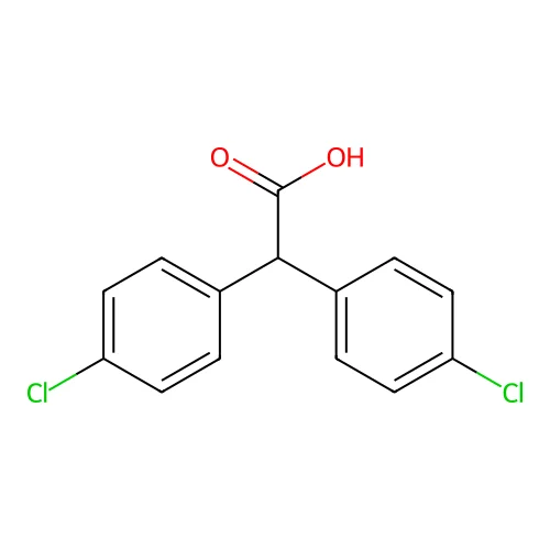 Bis(4-chlorophenyl)acetic acid structure