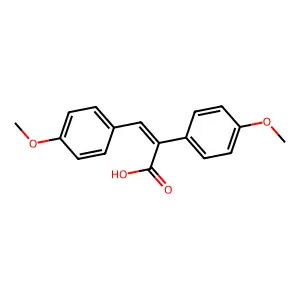 (4-Methoxyphenyl)(4-methoxybenzylidene)acetic acid structure