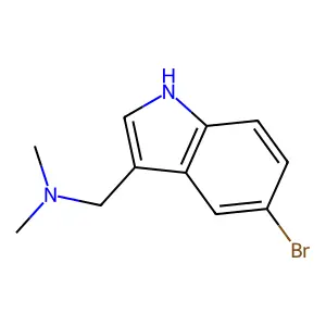 Indole, 5-bromo-3-(dimethylamino)methyl- structure