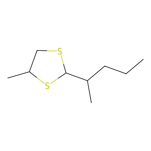 1,3-Dithiolane, 2-(1-methylbutyl)-4-methyl- structure