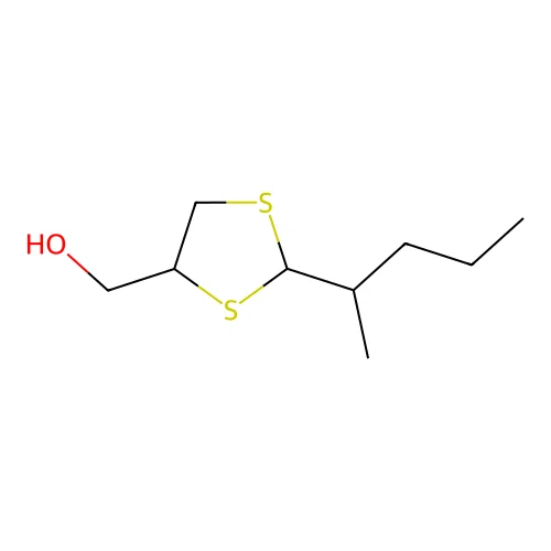 1,3-Dithiolane-4-methanol, 2-(1-methylbutyl)- structure