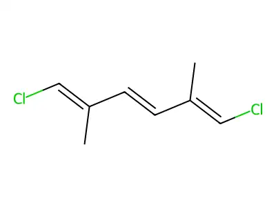 1,6-Dichloro-2,5-dimethylhexa-1,3,5-triene structure