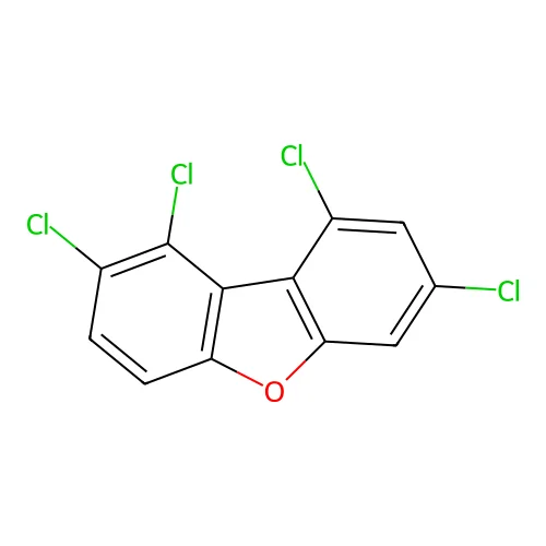 1,2,7,9-Tetrachlorodibenzofuran structure