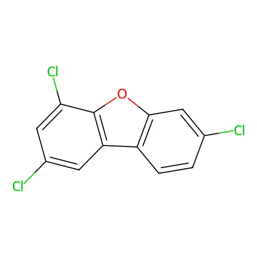 2,4,7-Trichlorodibenzofuran structure
