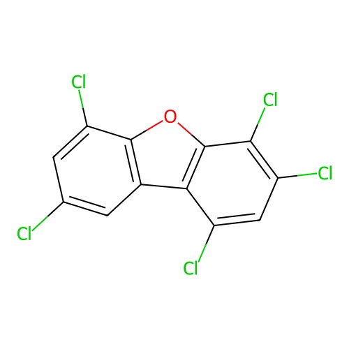 1,3,4,6,8-Pentachlorodibenzofuran structure