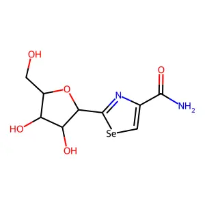 2-beta-D-ribofuranosyl-4-selenazolecarboxamide structure