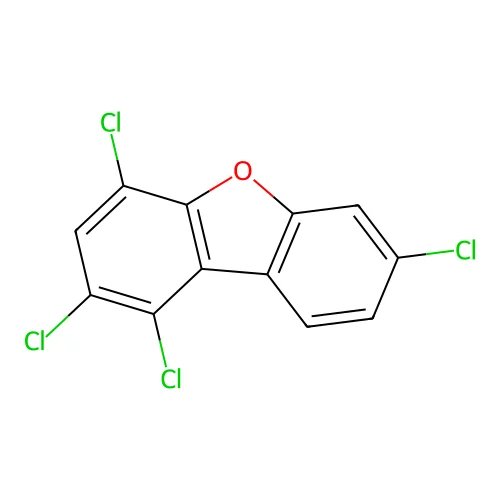 1,2,4,7-Tetrachlorodibenzofuran structure