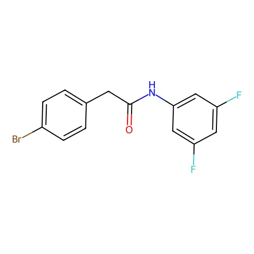 2-(4-bromophenyl)-N-(3,5-difluorophenyl)acetamide structure