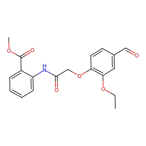 Methyl 2-{[(2-ethoxy-4-formylphenoxy)acetyl]amino}benzoate structure