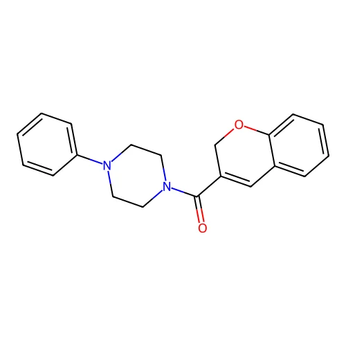1-(2H-1-Benzopyran-3-ylcarbonyl)-4-phenyl-piperazine structure